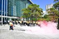 BNK금융, 부산은행 본점서 대규모 화재 가정 합동 소방훈련 실시