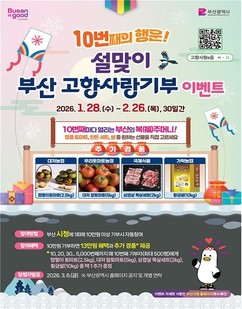 부산시, 설 맞아 ‘고향사랑기부 10번째의 행운’ 이벤트