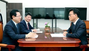 [포토] 김영록 전남도지사, 박광온 더불어 민주당 원내대표 면담