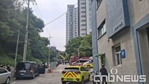 [속보] CNB뉴스 사옥 앞 경의선 사고현장…대형 크레인 복구작업 중