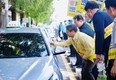 [포토] 강기정 광주광역시장, 운수종사자 폭염 극복 생수 나눔