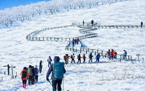 [포토] 순백의 설산 인제 곰배령 트레킹