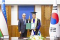 정장선 평택시장, 우즈벡 명문국립대에서 '명예교수'로 임명
