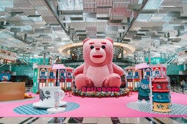 롯데홈쇼핑 '벨리곰', 싱가포르 창이공항서 초대형 전시 선봬