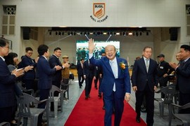 김승연 한화 회장, 북일고 개교 50주년 행사서 “새로운 100년 만들어나가자”