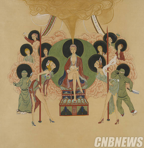 ‘부모님 날 낳으시고 원장님 날 고치시네’, 비단에 채색, 98×101cm, 2014. (제공=갤러리 도스)