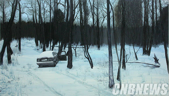 강민수, ‘Idyll-wald(숲)’, 혼합매체, 100×174cm, 2014. (제공=성곡미술관)
