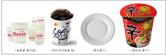 컵원지를 원료로 하는 제품. 해당 제품은 담합과 관련 없음. (사진=공정거래위원회)