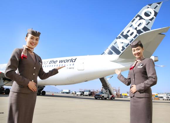 아시아나 항공의 차세대 주력기 A350XWB 모습(사진=아시아나 항공)