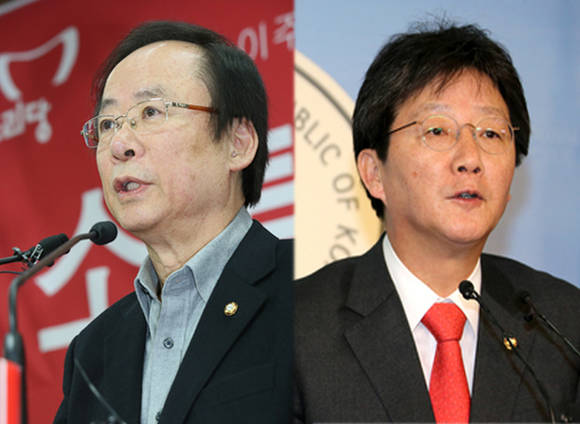 새누리당 이주영 의원과 유승민 의원(사진=연합뉴스)