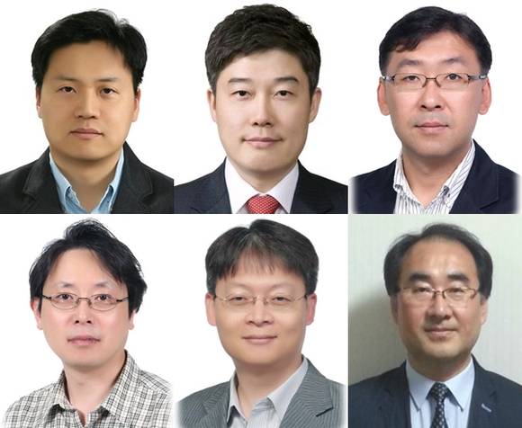 2016년 삼성전자 ‘마스터’로 선임된 6명의 연구개발분야 최고 전문가. (왼쪽위부터) 김제익,이홍석, 양유신, 임정돈, 강만석, 김성협. (사진제공=삼성전자)