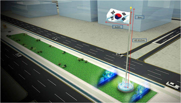 국가보훈처가 서울시에 제시한 광화문광장 태극기 게양대 예상도. (보훈처 제공)
