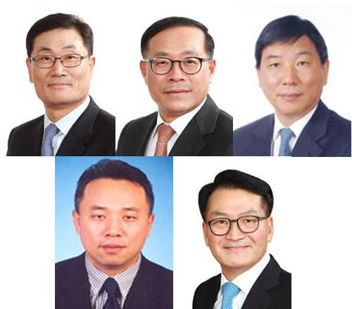 현대자동차그룹은 7일 그룹 인사를 단행했다. (위 왼쪽부터) 장원신 부사장, 김시평 전무, 이병호 부사장. (아래 왼쪽부터)담도굉 부사장. 임병권 부사장. (사진=현대자동차그룹)