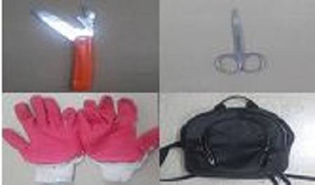 특수절도 혐의로 구속된 이모씨가 사용한 범행 도구들. (사진제공=부산 남부경찰서)
