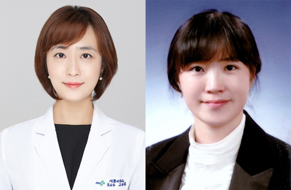 양산부산대병원 재활의학과 고성화 교수와 이비인후과 성의숙 교수. (사진제공=양산부산대병원)