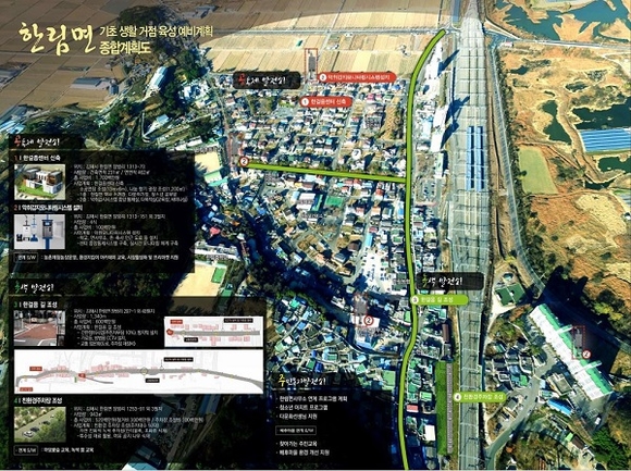기초생활거점육성사업 한림면 종합계획도. (사진=김해시)