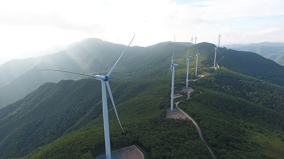 정암풍력 발전단지 전경. (사진=남부발전)