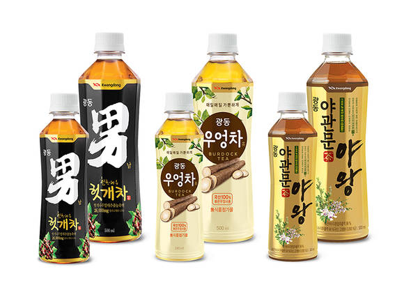 광동제약 ‘2016 핀업 디자인 어워드’ 수상 제품. (사진=광동제약)
