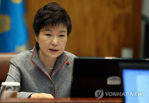 직무정지 중인 박근혜 대통령.(사진=연합뉴스)