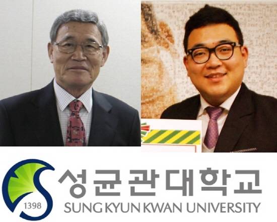성균관대학교 출신인 류덕희 경동제약 회장(왼쪽)과 그의 아들인 류기성 대표. (사진=경동제약, 성균관대)