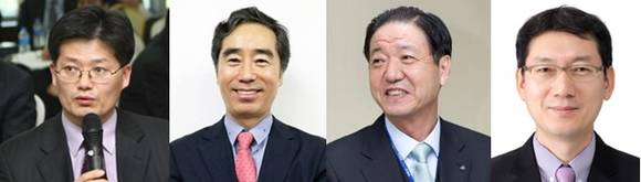 이번 주총에서 신규이사로 선임된 (왼쪽부터)이정진 종근당바이오 대표, 백승호 JW신약 대표, 박종전 서울제약 부회장, 박재홍 서울제약 부사장 모두 대웅제약 출신이다. (사진=각 기업)