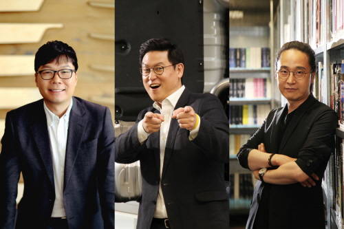 (왼쪽부터)H옴부즈맨 프로그램의 멘토로 참여하는 김정태(엠와이소셜컴퍼니 대표, CSV 전문가), 데니스홍(UCLA 기계항공공학교수, 로봇 전문가), 송길영(다음소프트 부사장, 빅데이터 전문가) 전문가들의 모습. (사진=현대자동차)