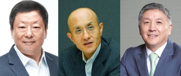 (왼쪽부터)전인장 삼양식품 회장, 남승우 풀무원 사장, 함영준 오뚜기 회장. (사진=각 기업)