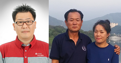 임종현씨(왼쪽), 김기용·함인옥씨 부부. (LG 제공)