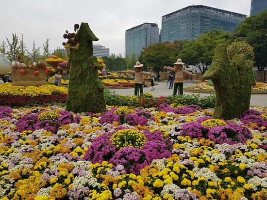 고양가을꽃축제가 열리는 일산호수공원(사진= 김진부 기자)