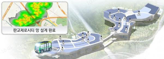 판교실증단지 5G무선망 설계 예시 (KT 제공)