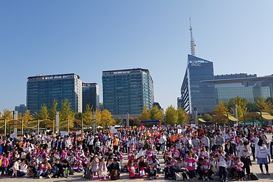 고양시 국공립어린이집 행복가족 걷기대회 장면(사진= 김진부 기자)