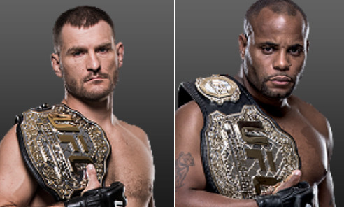 UFC 226에서 헤비급 챔피언 자리를 놓고 격돌하는 스티페 미오치치(왼쪽)와 다니엘 코미어. (UFC 홈페이지 캡처)