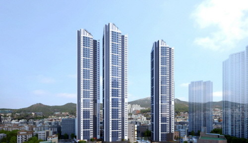 해운대 센트럴푸르지오 조감도. (사진=대우건설)
