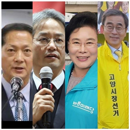 (좌측부터)이재준, 이동환, 김필례, 박수택 후보