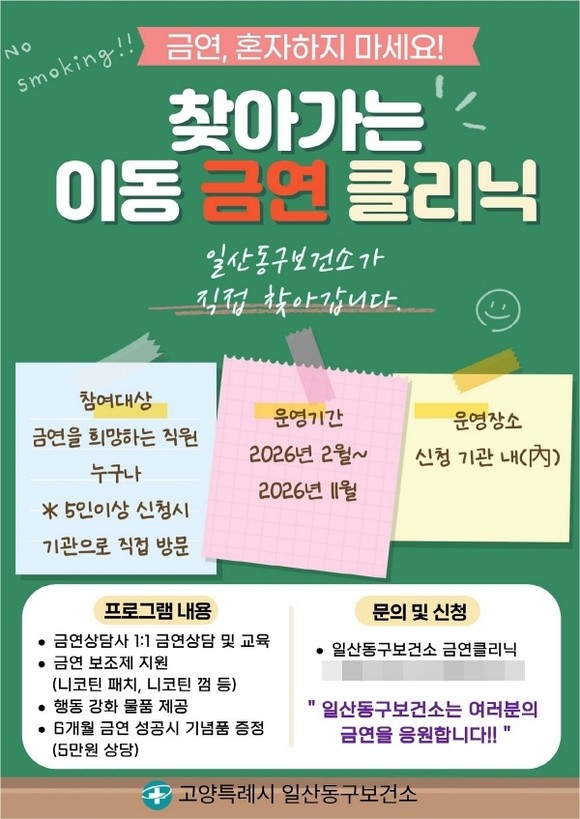 찾아가는 금연클리닉 금연 관련 사업 안내 이미지